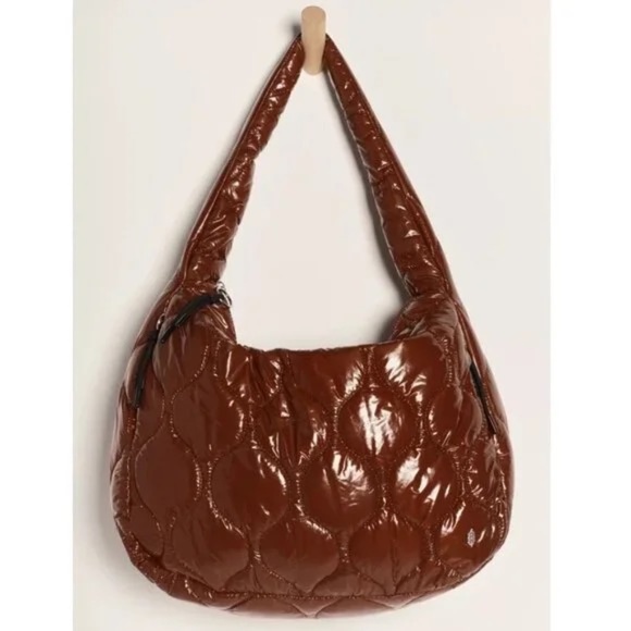 FP Movement Surplus Shine Quilted Bag in Nutshell Brown $98 Retail NWT - Picture 2 of 6